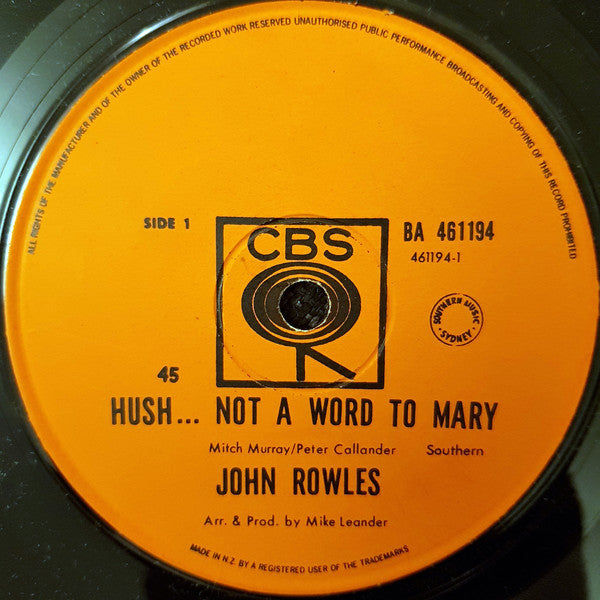 Hush not a word to mary the night we called it a day stolen record